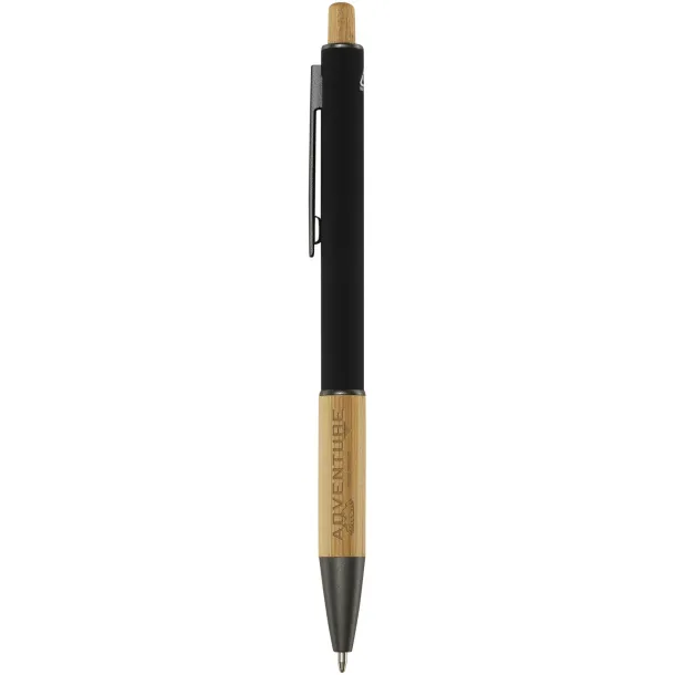Darius recycled aluminium ballpoint pen (black ink) Solid black