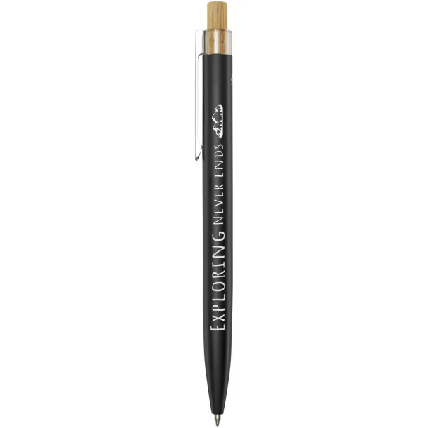 Nooshin reciklirana aluminijska kemijska olovka (plava tinta) Solid black