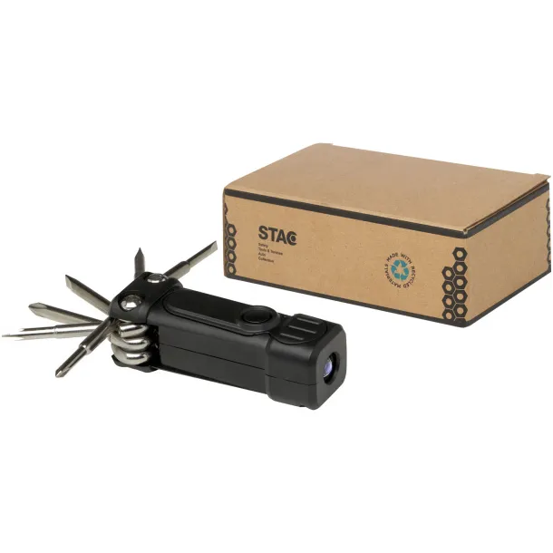 Octo 8u1 set odvijača od RCS reciklirane plastike s baterijskom svjetiljkom - STAC Solid black