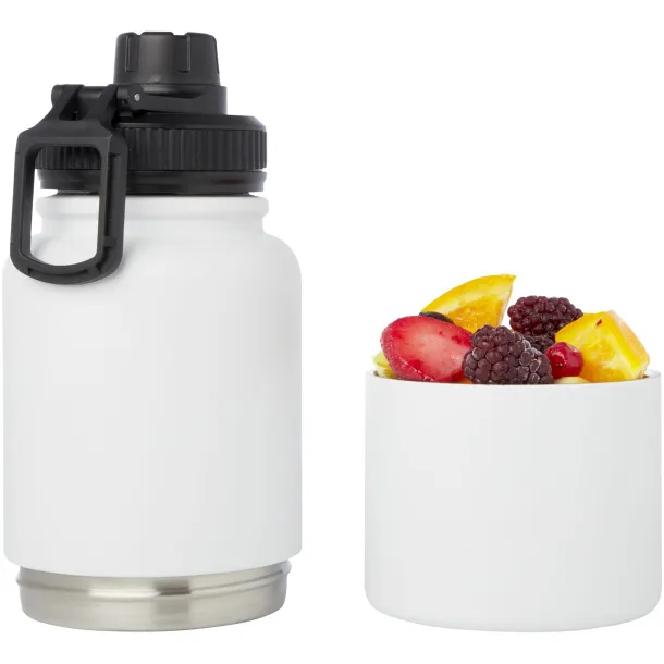Dupeca 840 ml RCS certified stainless steel insulated sport bottle White