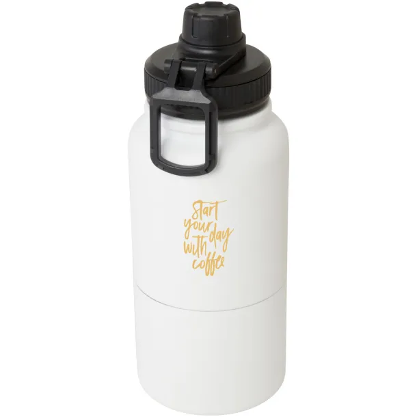 Dupeca 840 ml RCS certified stainless steel insulated sport bottle White