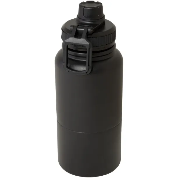 Dupeca izolirana sportska boca od RCS certificiranog nehrđajućeg čelika, 840 ml Solid black