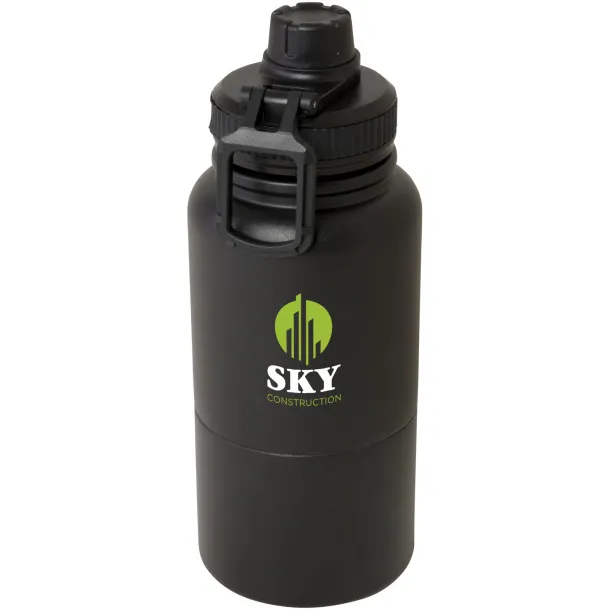 Dupeca izolirana sportska boca od RCS certificiranog nehrđajućeg čelika, 840 ml Solid black