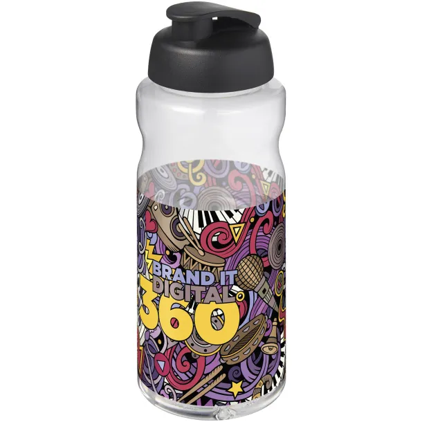 H2O Active® Big Base sportska boca s preklopnim poklopcem, 1L Solid black