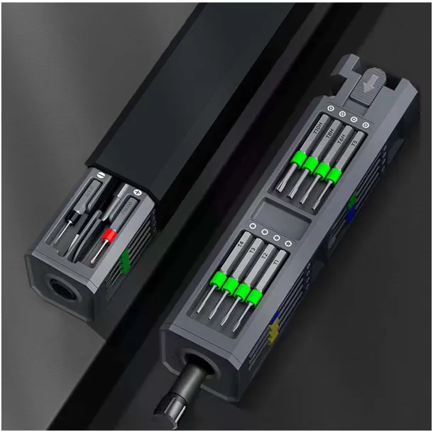 SCX.design T20 30-piece screwdriver and repair set in aluminium case - SCX.design Crna