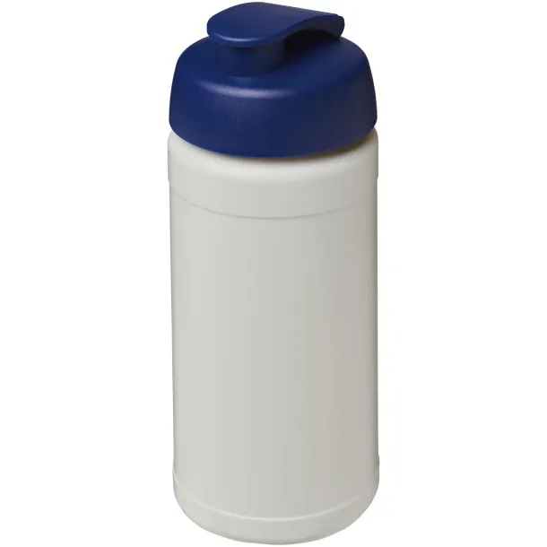 Baseline 500 ml recycled sport bottle with flip lid Natural Blue
