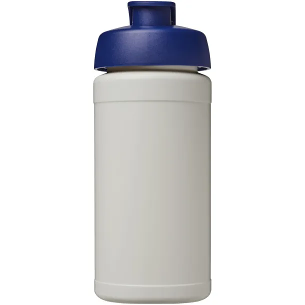 Baseline 500 ml recycled sport bottle with flip lid Natural Blue
