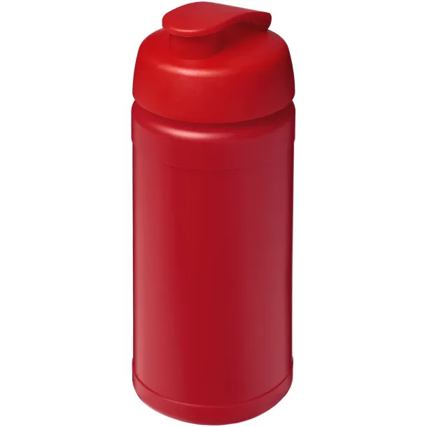 Baseline 500 ml recycled sport bottle with flip lid Red Red