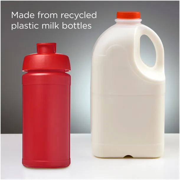 Baseline 500 ml recycled sport bottle with flip lid Red Red