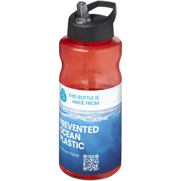 H2O Active® Eco Big Base sportska boca s poklopcem na izljevu, 1L Crvena Crna