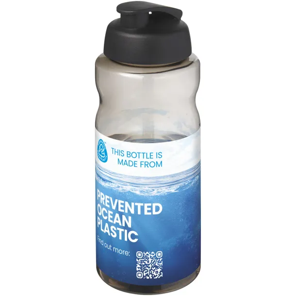 H2O Active® Eco Big Base sportska boca s preklopnim poklopcem, 1L Ugljen Crna