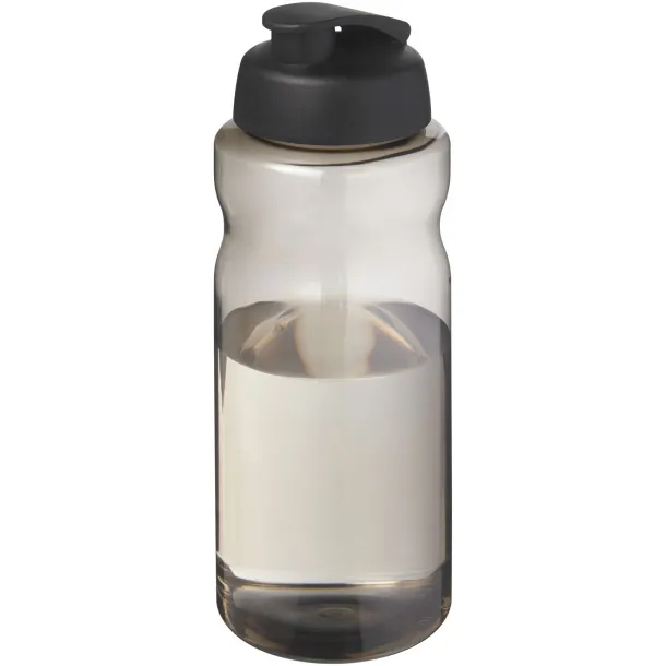 H2O Active® Eco Big Base 1 litre flip lid sport bottle Charcoal Solid black