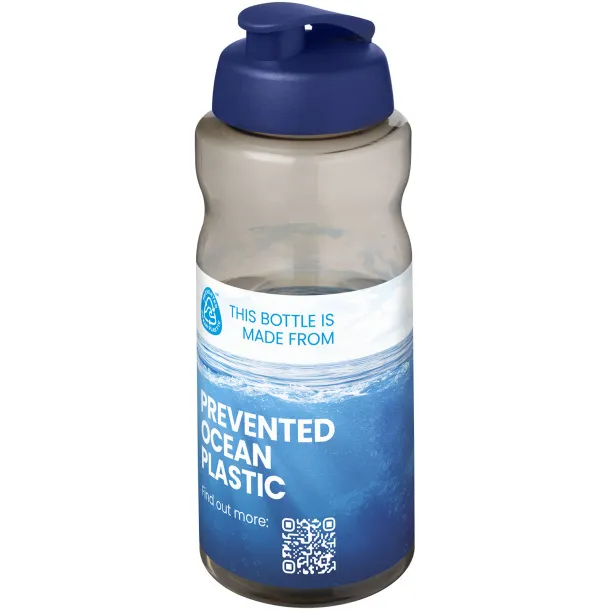 H2O Active® Eco Big Base 1 litre flip lid sport bottle Charcoal Blue