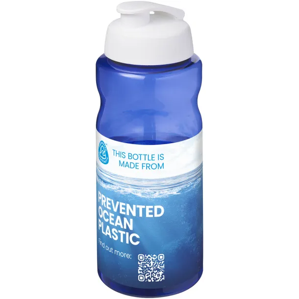 H2O Active® Eco Big Base 1 litre flip lid sport bottle Blue White