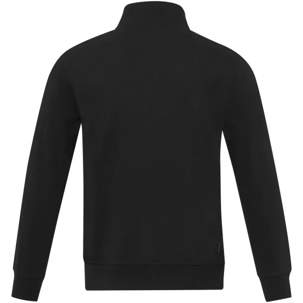 Galena unisex Aware™ reciklirani pulover s patentom, 320 g/m² - Elevate NXT Crna