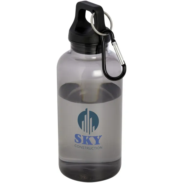 Oregon boca za vodu od RCS certificirane reciklirane plastike s karabinerom, 400 ml Solid black