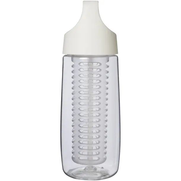 HydroFruit sportska boca od reciklirane plastike s preklopnim poklopcem i infuzerom, 700 ml Bijela