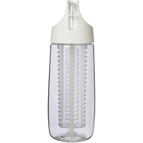HydroFruit sportska boca od reciklirane plastike s preklopnim poklopcem i infuzerom, 700 ml Bijela
