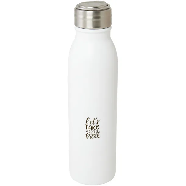 Harper 720 ml RCS certified stainless steel water bottle with metal loop White