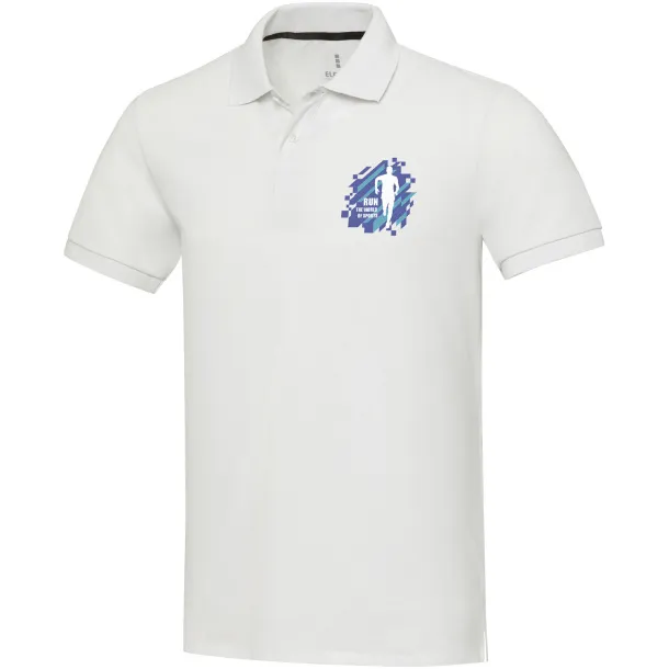 Emerald unisex Aware™ polo majica s kratkim rukavima - Elevate NXT Bijela
