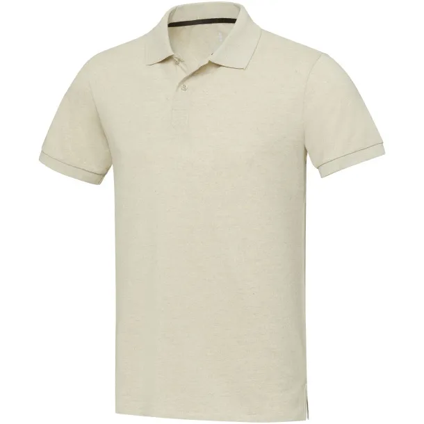 Emerald unisex Aware™ polo majica s kratkim rukavima - Elevate NXT Oatmeal