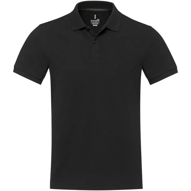 Emerald unisex Aware™ polo majica s kratkim rukavima, 200 g/m² - Elevate NXT Crna