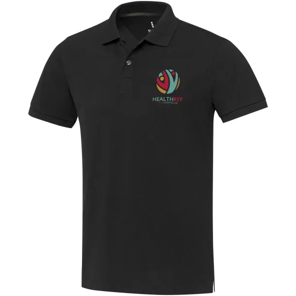 Emerald unisex Aware™ polo majica s kratkim rukavima, 200 g/m² - Elevate NXT Crna