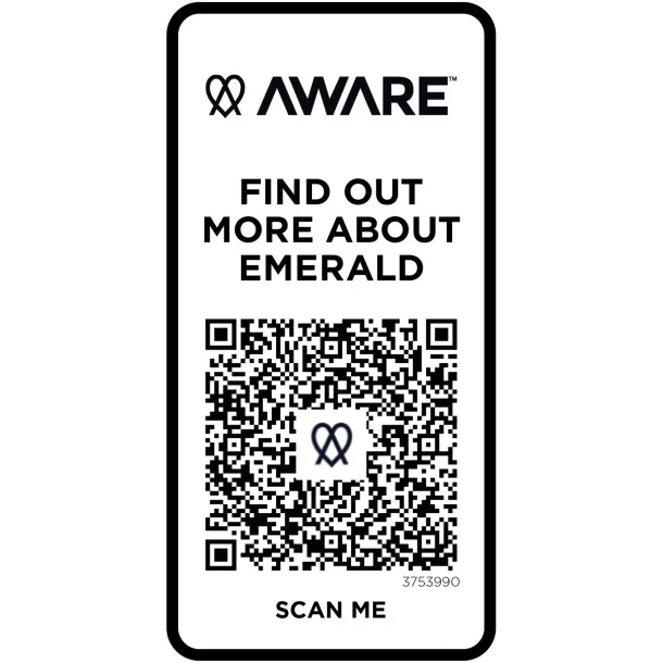 Emerald unisex Aware™ polo majica s kratkim rukavima, 200 g/m² - Elevate NXT Crna