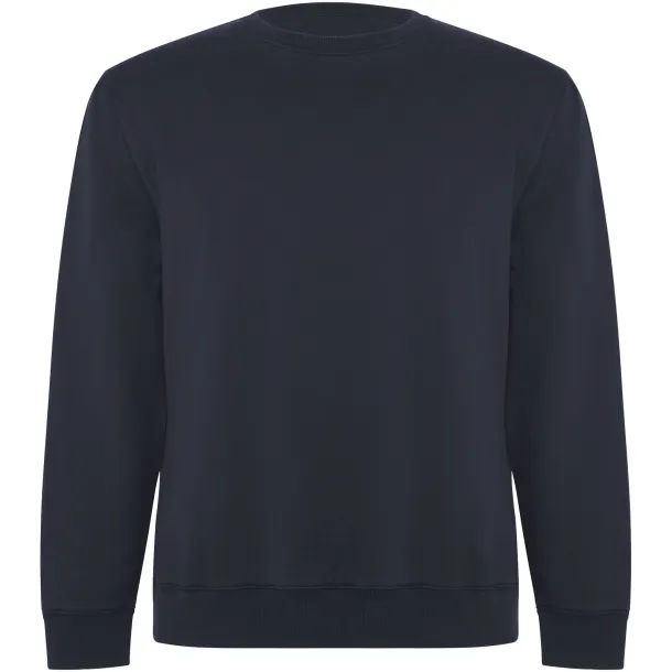 Batian organic cotton unisex crewneck sweater - Roly Mornarski plava