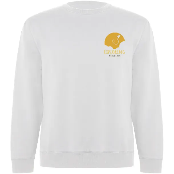Batian unisex pulover od organskog pamuka - Roly Bijela