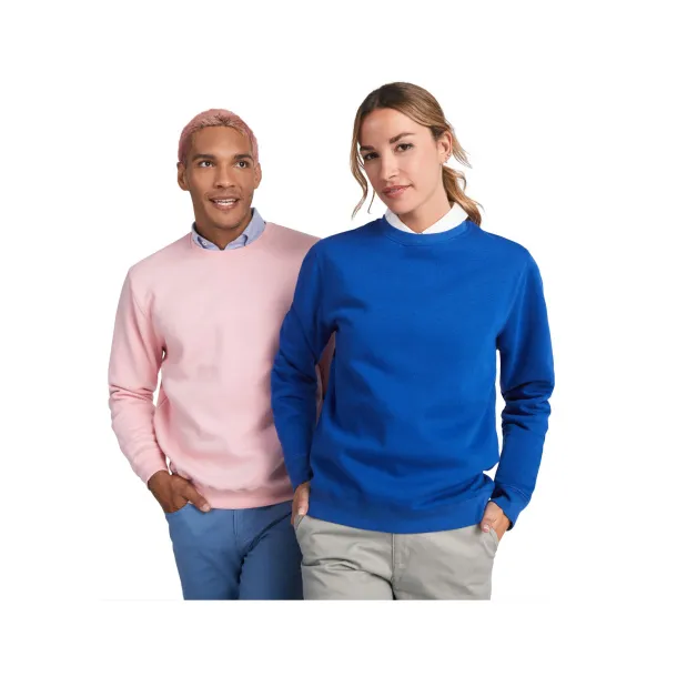 Batian organic cotton unisex crewneck sweater - Roly Crna
