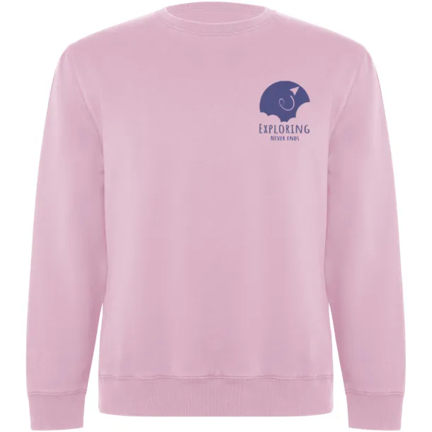 Batian organic cotton unisex crewneck sweater - Roly Light pink