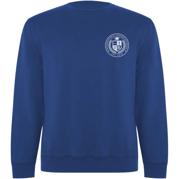 Batian organic cotton unisex crewneck sweater - Roly Royal blue