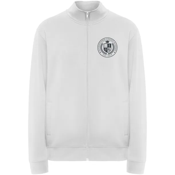 Ulan unisex full zip sweater - Roly White