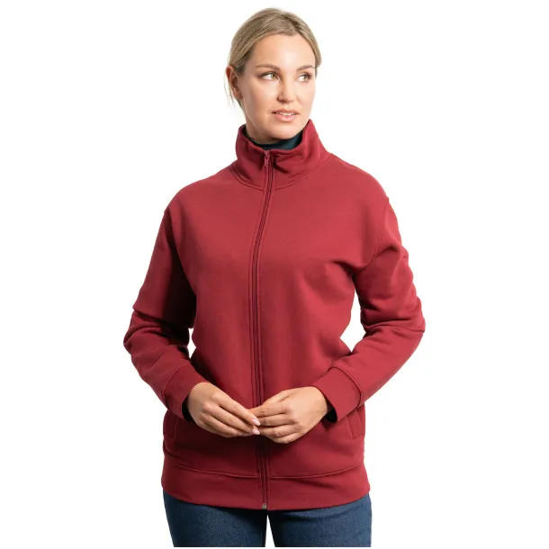 Ulan unisex pulover s patentnim zatvaračem, 280 g/m² - Roly Garnet