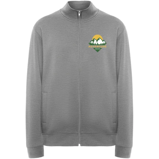 Ulan unisex pulover s patentnim zatvaračem, 280 g/m² - Roly Marl Grey