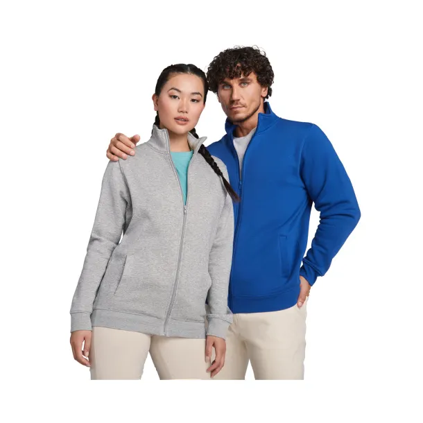 Ulan unisex full zip sweater - Roly Marl Grey