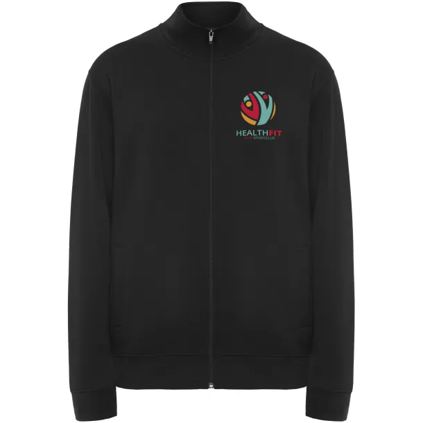 Ulan unisex pulover s patentnim zatvaračem, 280 g/m² - Roly Crna