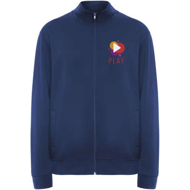 Ulan unisex full zip sweater - Roly Royal blue