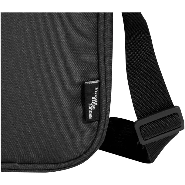 Byron GRS reciklirana torba za rame, 2L Solid black