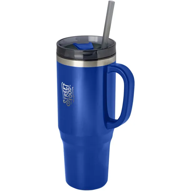 Melbourne 1200 ml RCS certified insulated tumbler with straw Royal blue