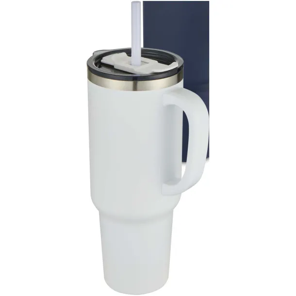 Sydney 1200 ml double wall RCS certified copper vacuum insulated tumbler with straw Red