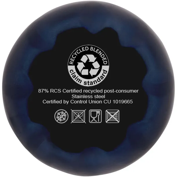 Cove 500 ml RCS certified recycled stainless steel vacuum insulated bottle  Navy Blue