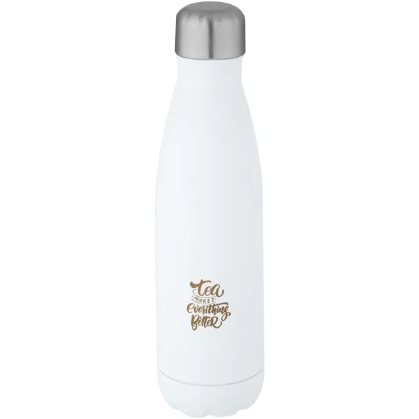 Cove 500 ml RCS certified recycled stainless steel vacuum insulated bottle  White