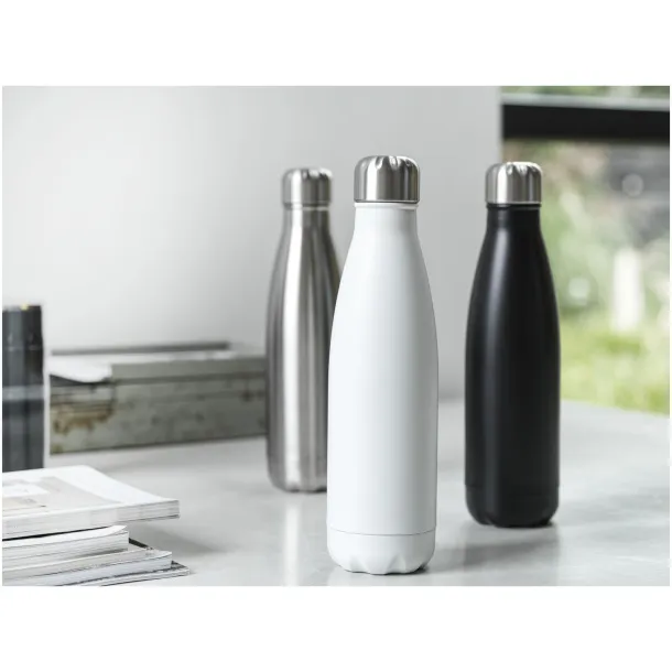 Cove 500 ml RCS certified recycled stainless steel vacuum insulated bottle  Crna