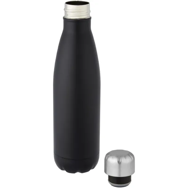 Cove 500 ml RCS certified recycled stainless steel vacuum insulated bottle  Solid black
