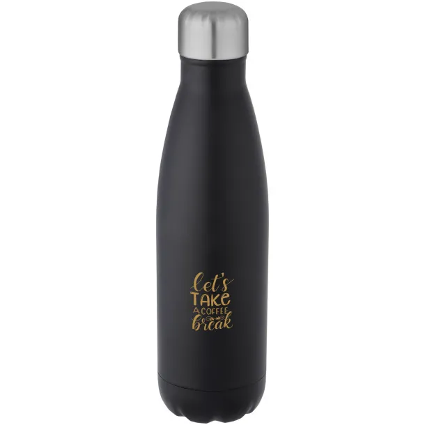 Cove 500 ml RCS certified recycled stainless steel vacuum insulated bottle  Solid black