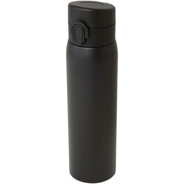 Sika izolirana boca od RCS certificiranog recikliranog nehrđajućeg čelika, 450 ml Solid black