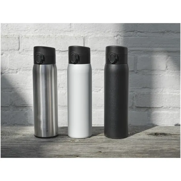 Sika 450 ml RCS certified recycled stainless steel insulated flask Solid black