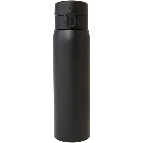 Sika izolirana boca od RCS certificiranog recikliranog nehrđajućeg čelika, 450 ml Solid black